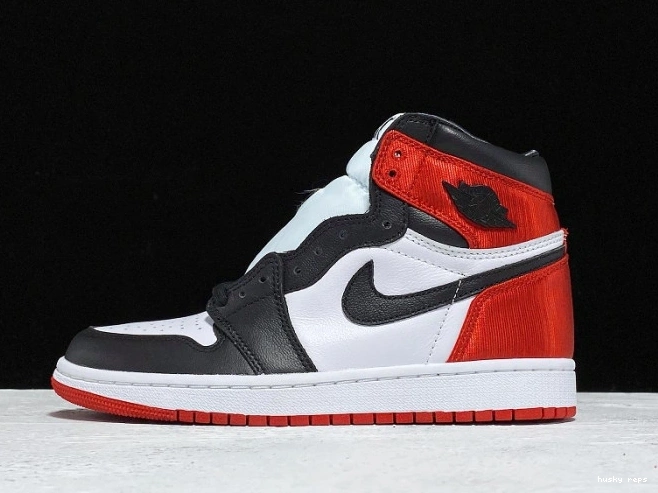 Husky Retro Black 1 Satin Toe High Jordan CD0461-016 Air 0814